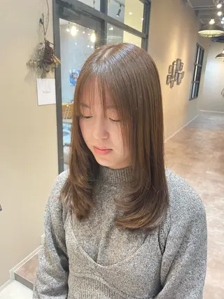 セミロング カラー ✨ハイトーン✨ダブル カラー✨シバサキのヘアスタイル