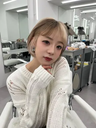 カラー 透明感カラー✨🩵 韓国ヘアkanatoのヘアスタイル