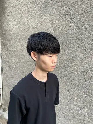 メンズ 慎太朗/パーマ/ボブ /センターパートのヘアスタイル