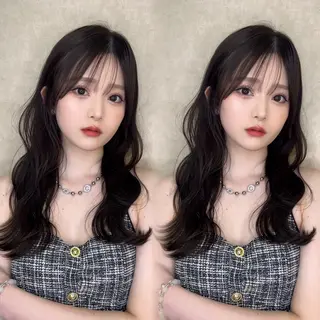 セミロング 葉南/顔周りレイヤー /メンズのヘアスタイル