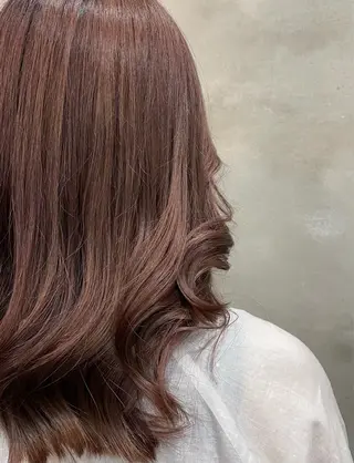 ミディアム カラー 【ピンク/韓国ヘア/ ヘアセット】亜海のヘアスタイル