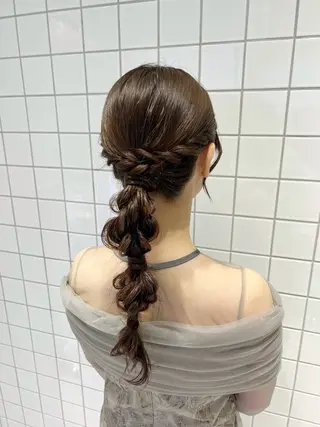 ロング ヘアアレンジ 新宿color🐝 AYAKA🌈💖のヘアスタイル