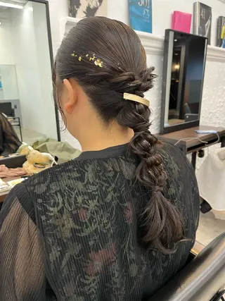 セミロング カラー ヘアアレンジ 🌱ボブ/レイヤー/ ベージュ/あやみ✨のヘアスタイル