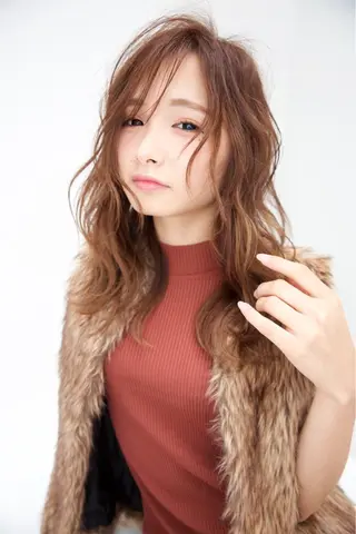 セミロング カラー パーマ ヘアアレンジ 可愛いを作る神 ナオヒロのヘアスタイル