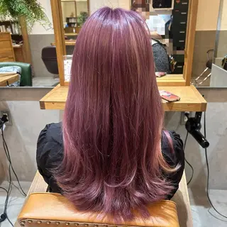 セミロング カラー 若狭 彩花のヘアスタイル
