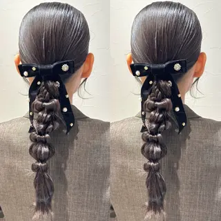 ロング ヘアアレンジ ヘアメ🎀推しカラー 🥣横浜/しほ🧸のヘアスタイル