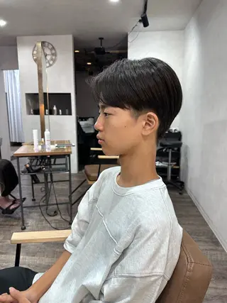 ショート メンズ t.hair垂門真吾 曲がる縮毛矯正/ボブのヘアスタイル