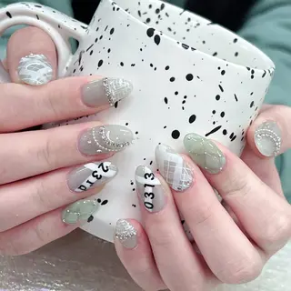 ネイル 長いだし/スカルプ/ パラシェルN.oneのネイルデザイン