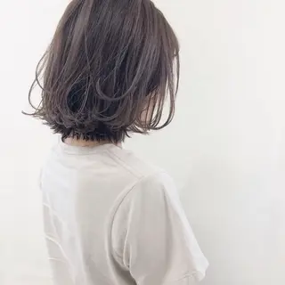 ミディアム カラー ボブ/パーマ 古家 佑真のヘアスタイル