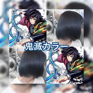 ショート カラー haco+所属・🌈派手髪エクステ ブレイズ🌈ひろとのヘアスタイル