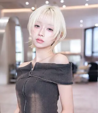 ショート カラー 韓国ヘア/レイヤー そーた/渋谷駅のヘアスタイル