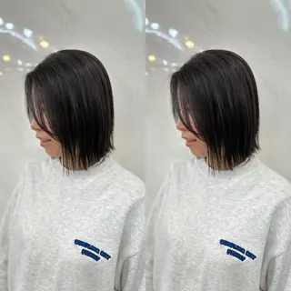 ミディアム 縮毛矯正×ボブ💎 髪質改善/木下のヘアスタイル