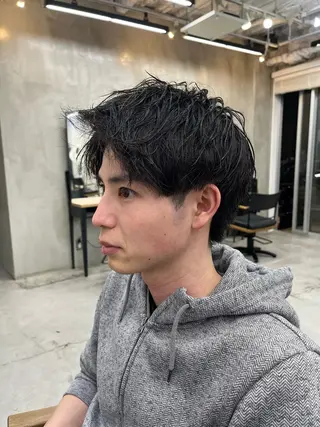 ショート パーマ ヘアアレンジ メンズ 🫧透明感カラー/ ナルハ🫧のヘアスタイル