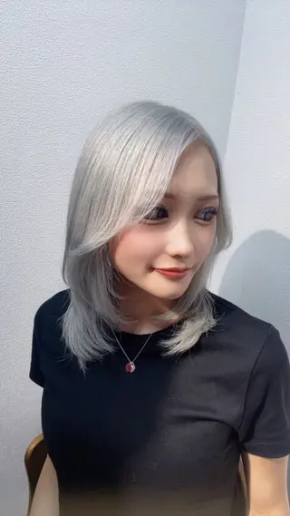 ミディアム 飯富 信二のヘアスタイル