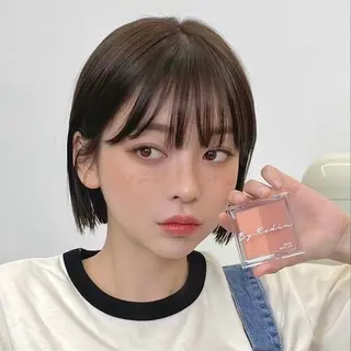 ショート カラー 莉乃/縮毛矯正/髪質 改善/艶カラーのヘアスタイル