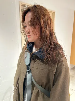 ミディアム ケアパーマ/ブリーチ daisukeのヘアスタイル