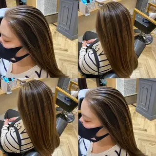 ロング カラー 艶カラー/韓国顔周り 🎀mamiのヘアスタイル