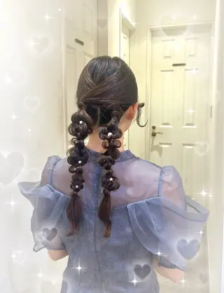 ヘアアレンジ 🎀透明感カラー🎀 ヘアメ／mikotoのヘアスタイル
