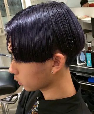 ショート カラー パーマ メンズ 因幡 颯のヘアスタイル