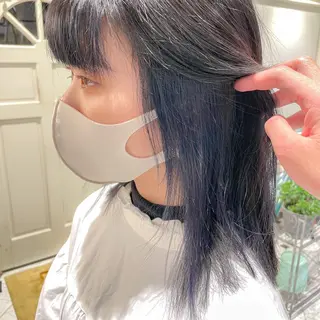 セミロング カラー レイヤー/韓国ヘア 縮毛矯正🫧鈴木颯のヘアスタイル