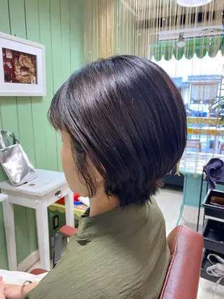 ショート 🩶西 雪乃/透明感 くすみカラー🫧のヘアスタイル