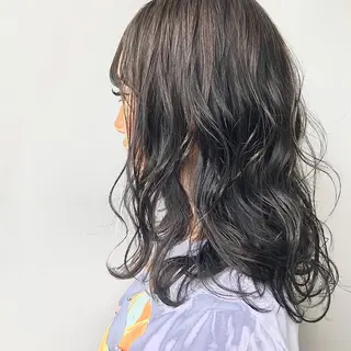 セミロング カラー YU-KA ✂︎ROSSOのヘアスタイル