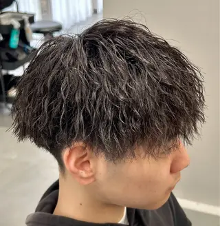 ミディアム パーマ メンズ 立川メンズパーマ職人 小泉文人のヘアスタイル