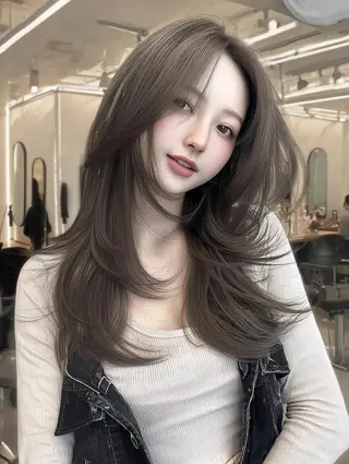 ロング カラー レイヤーカット✨ 福井雄登のヘアスタイル