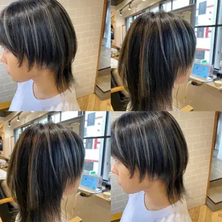 ミディアム カラー 艶カラー/韓国顔周り 🎀mamiのヘアスタイル