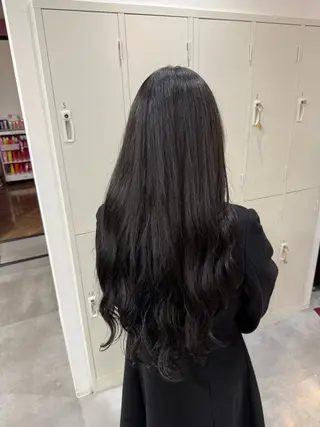 ロング カラー 平尾/艶カラー/ アッシュ系/中川誠大のヘアスタイル