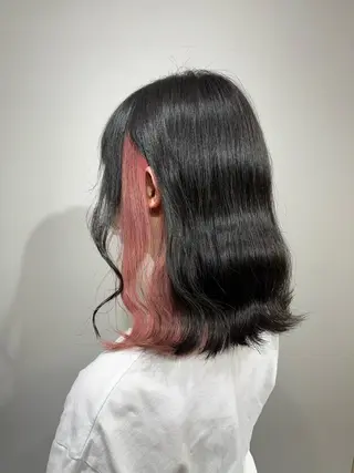 ミディアム カラー 韓国/インナーカラー 🍑YUI🍑のヘアスタイル