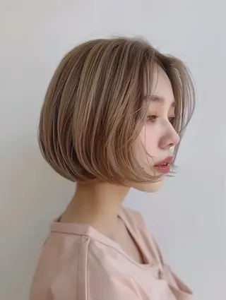ミディアム カラー パーマ ヘアアレンジ MODE K's laviebelleのヘアスタイル