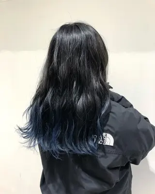 ロング カラー wカラー 指名No1かけるのヘアスタイル