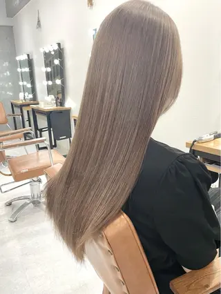 ロング カラー 韓国ヘア特化💍 tiam💍ブリーチのヘアスタイル