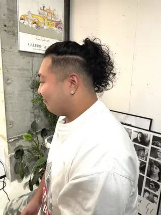 パーマ ヘアアレンジ メンズ 久米寿李恵 くめじゅりえのヘアスタイル