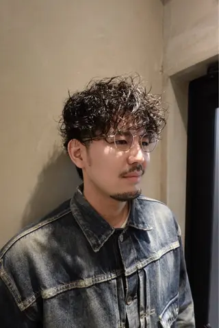 パーマ メンズ シャドウパーマ/ レイヤー/和真/新宿のヘアスタイル