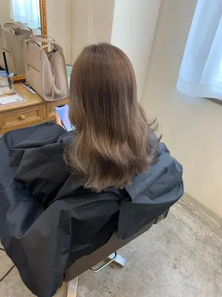 ミディアム カラー 縮毛矯正×髪質改善 小笠原大樹のヘアスタイル