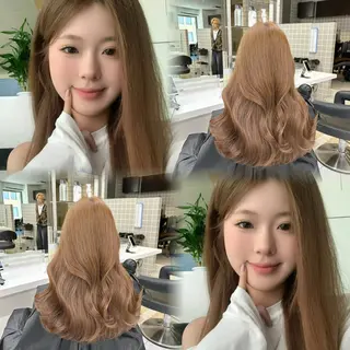 カラー 透明感ベージュ🤎 ナチュラルレイヤーのヘアスタイル