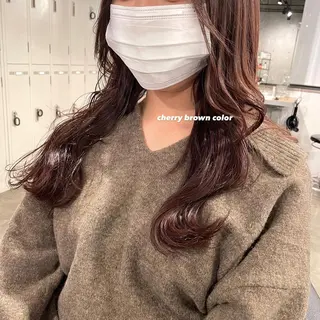 ロング カラー パーマ ヘアアレンジ メンズ キッズ ネイル マツエク・マツパ アイブロウ 透明感カラー・レイヤ ー🎀amika🎀のヘアスタイル