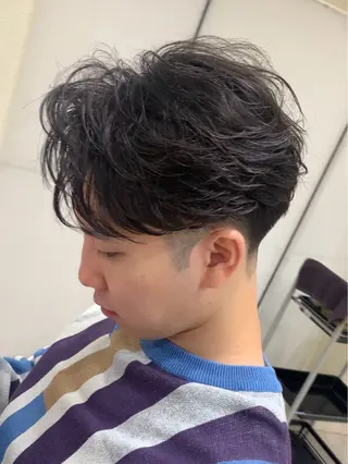 パーマ メンズ 暖色メンズレディース 🍓優 音のヘアスタイル