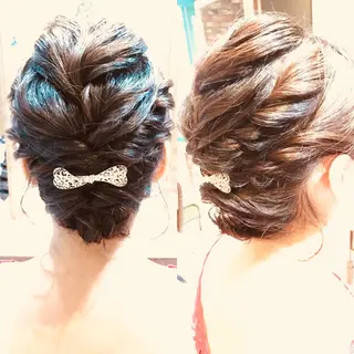 ミディアム ヘアアレンジ kuro クロのヘアスタイル