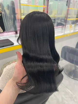 セミロング パーマ ヘアアレンジ メンズ マツエク・マツパ 韓国風ベージュ🤎 赤みなし🌿横浜🤎のヘアスタイル