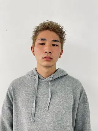 メンズ スパイキーパーマ 柏NO1 藤本葉のヘアスタイル