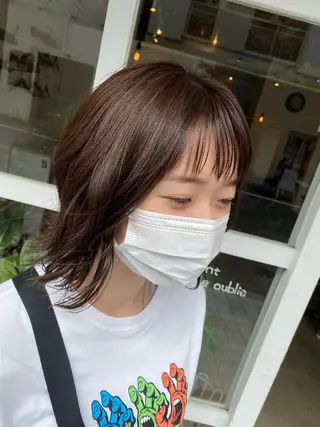 ショート カラー わかばやし ゆうこのヘアスタイル