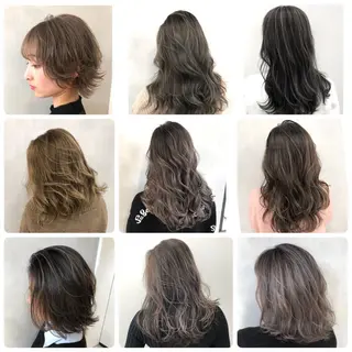 ミディアム カラー 艶ハイトーンブリーチ 🌈小林侑雅のヘアスタイル