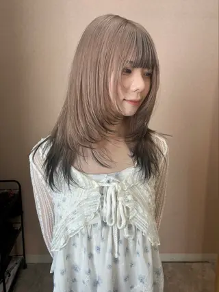 ロング カラー lani hair salon所属・SHOTO ハイトー ン/デザインカラーのヘアスタイル