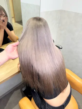 ロング カラー YUZA grow HAIR 札幌所属・韓国ヘア指名率 No. 1小堀京介のヘアスタイル