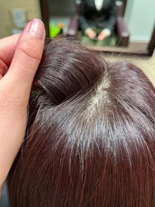 カラー レイヤー/顔まわり 透明感カラー柳澤優名のヘアスタイル