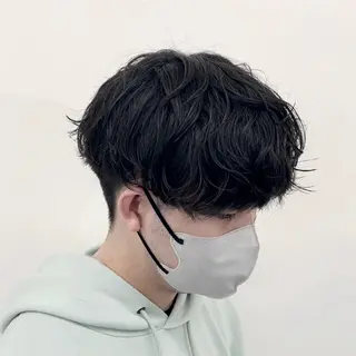 パーマ メンズ aura所属・カラー/メンズパーマ 岩角昂音のヘアスタイル