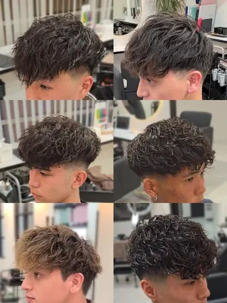 メンズ ミディアム パーマ カラー Lapis 名古屋駅前店所属・LEN名古屋/パーマ 海外ヘア/メンズ特化のヘアスタイル